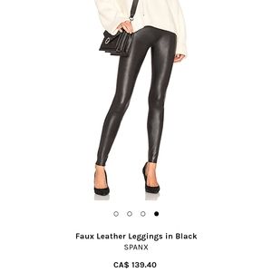 SPANX Faux Leather Leggings, Black, S